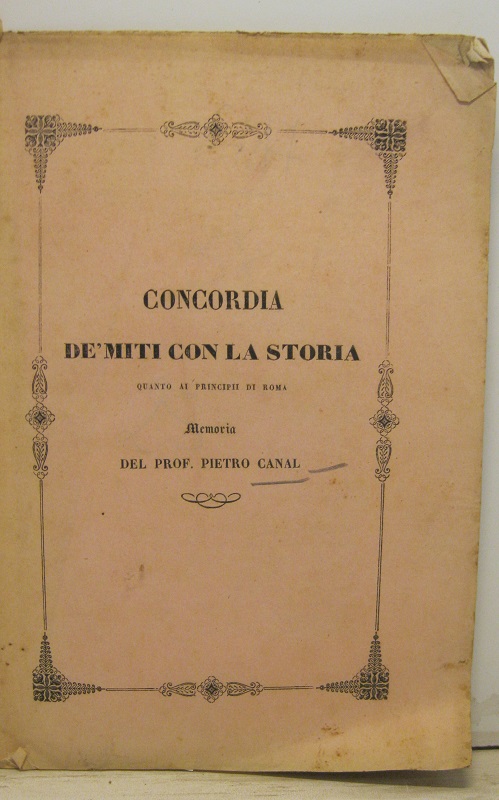 Concordia de' miti con la storia quanto ai principii di …