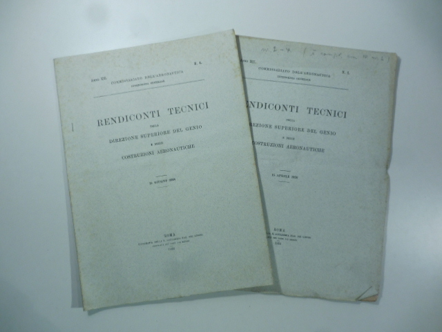 Condizioni minime di accettazione per gli aeroplani terrestri.; Note sui …