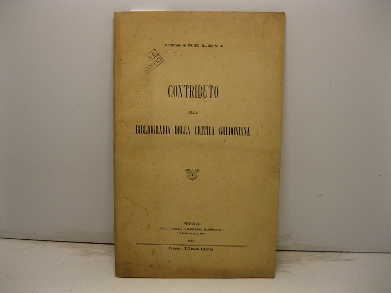 Contributo alla bibliografia della critica goldoniana