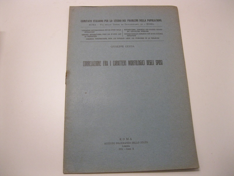 Correlazione fra i caratteri morfologici degli sposi Comitato italiano per …