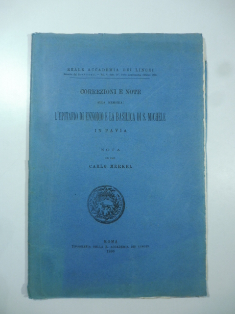 Correzioni e note alla memoria L'epitafio di Ennodio e la …