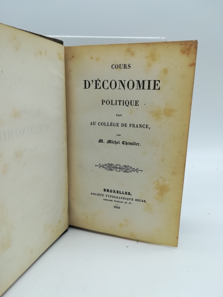 Cours d'economie politique fait au College de France
