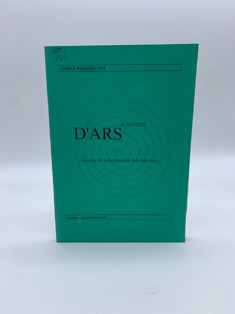 D'ars & Notizie. Numero 19/20, aprile/maggio 1994. La Patafisica e' …