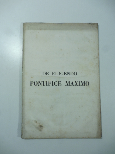 De eligendo pontifice maximo. Sermo ad S. R. Ecclesiae cardinales …