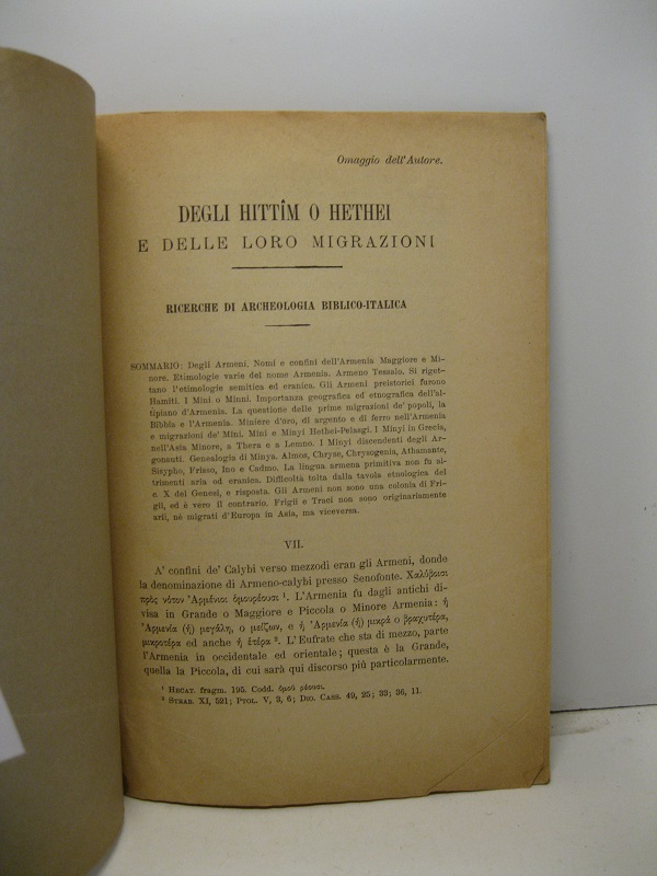 Degli Hittim o Hethei e delle loro migrazioni. Ricerche di …