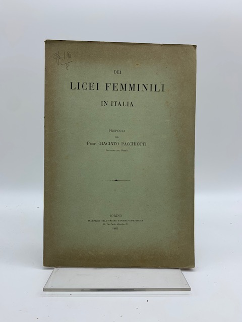Dei licei femminili in Italia. Proposta