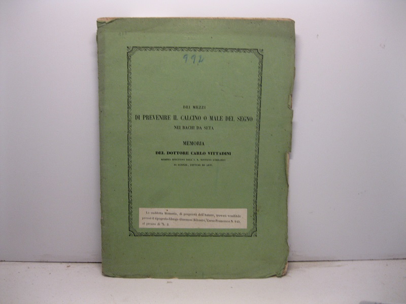 Dei mezzi di prevenire il calcino o il male del …