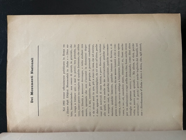 Dei monumenti nazionali