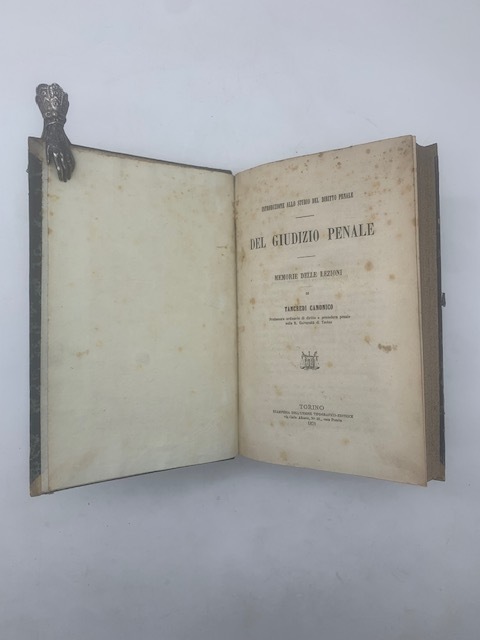 Del giudizio penale. Memorie delle lezioni