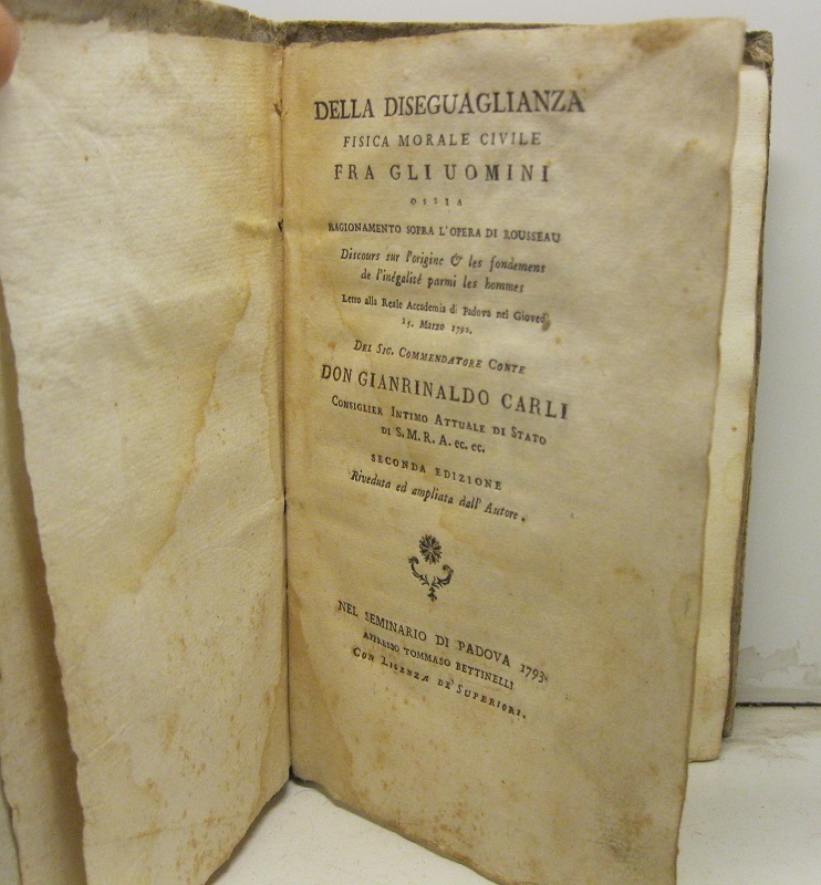 Della diseguaglianza fisica morale civile fra gli uomini ossia ragionamento …