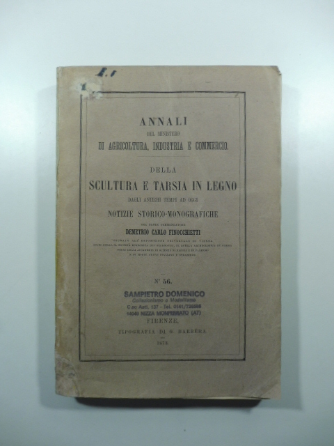 Della scultura e tarsia in legno dagli antichi tempi ad …