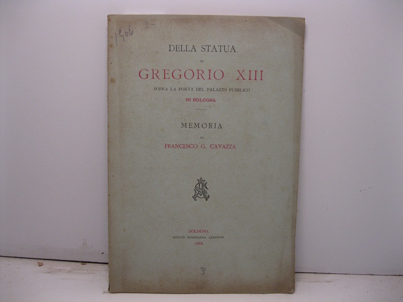 Della statua di Gregorio XIII sopra la porta del palazzo …