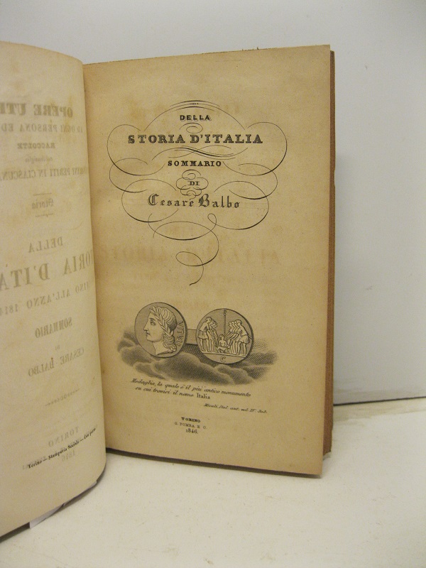 Della storia d'Italia fino all'anno 1814. Sommario.