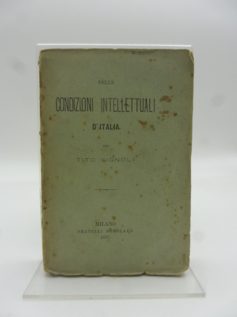 Delle condizioni intellettuali d'Italia