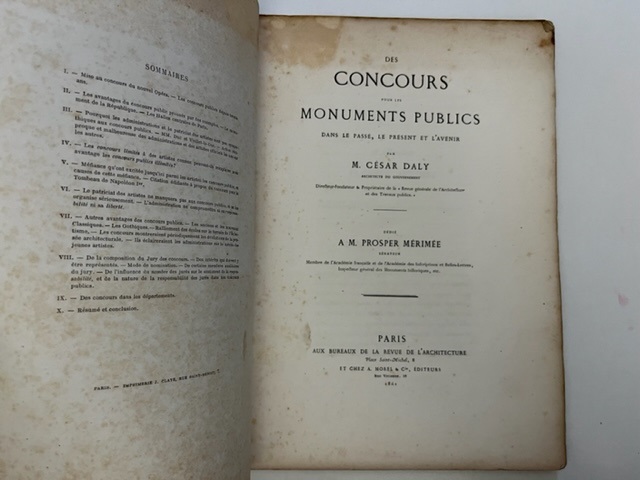 Des concours pour les monuments publics dans le passe', le …