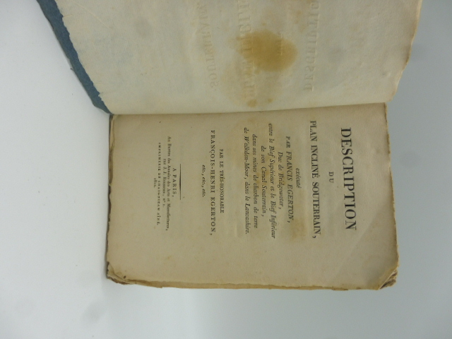 Description du plan incline' souterrain execute' entre le bief superieur …