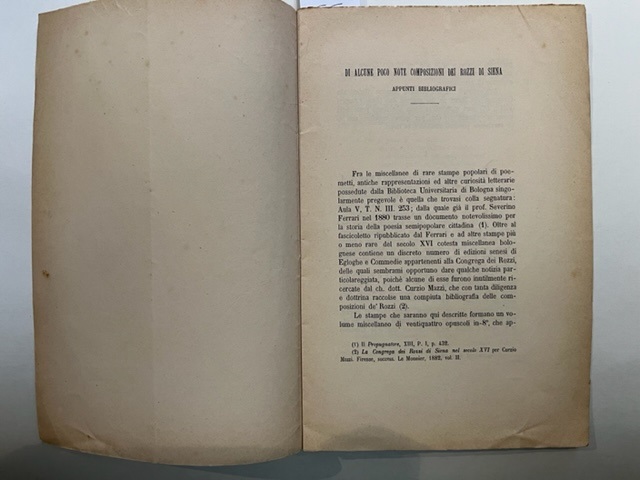 Di alcune poco note composizioni dei Rozzi di Siena. Appunti …