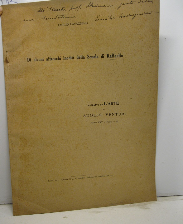 Di alcuni affreschi inediti della Scuola di Raffaello. Estratto da …