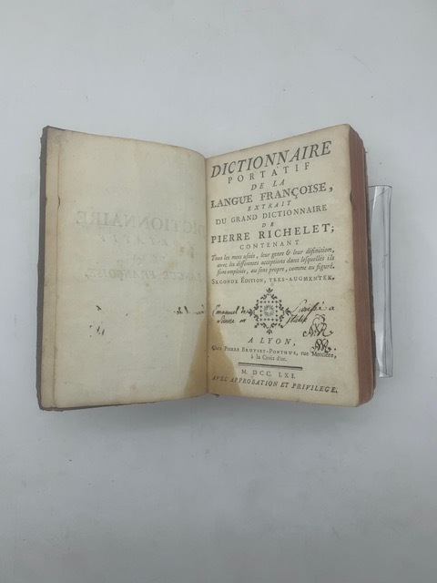 Dictionnaire portatif de la langue francoise extrait du grand dictionnaire …