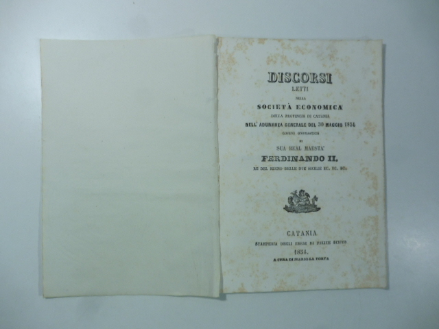 Discorsi letti nella societa' economica della provincia di Catania.