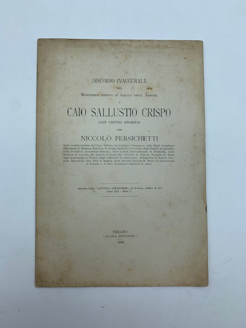 Discorso inaugurale del monumento eretto in Aquila degli Abruzzi a …