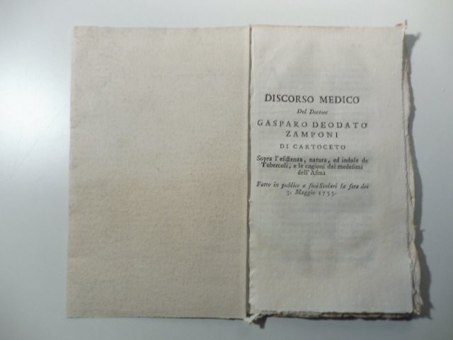 Discorso medico del dottore Gasparo Deodato Zamponi di Cartoceto sopra …