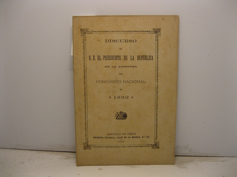 Discurso de S. E. el Presidente de la Republica en …