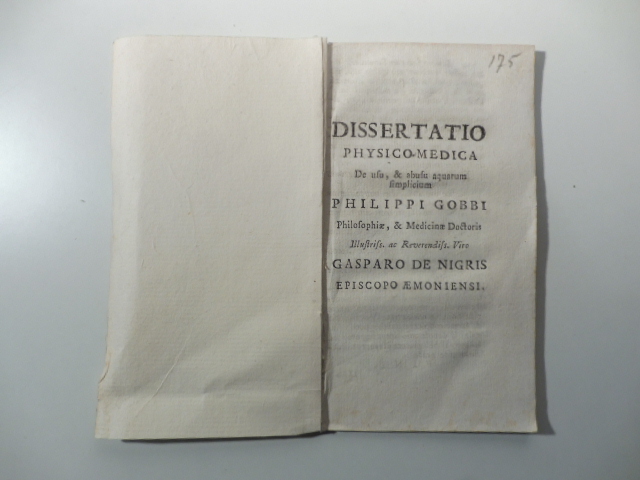 Dissertatio physico medica de usu & abusu aquarum simplicium.
