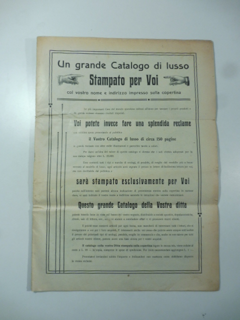 Ditta G. B. Ghiglietti. Torino. Supp. catalogo 27. Agosto 1931. …