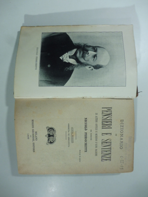 Dizionario di pensieri e sentenze di autori antichi e moderni …