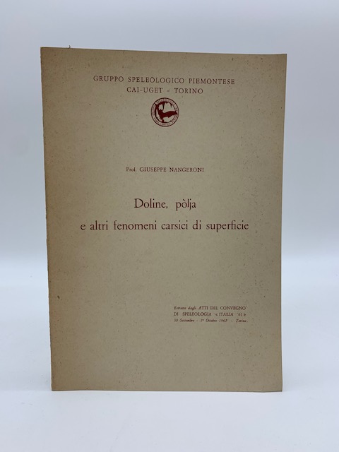 Doline, polja e altri fenomeni carsici. Estratto dagli Atti del …
