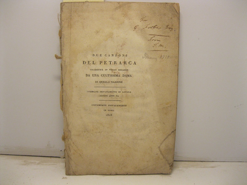 Due canzoni del Petrarca tradotte in verso inglese da una …
