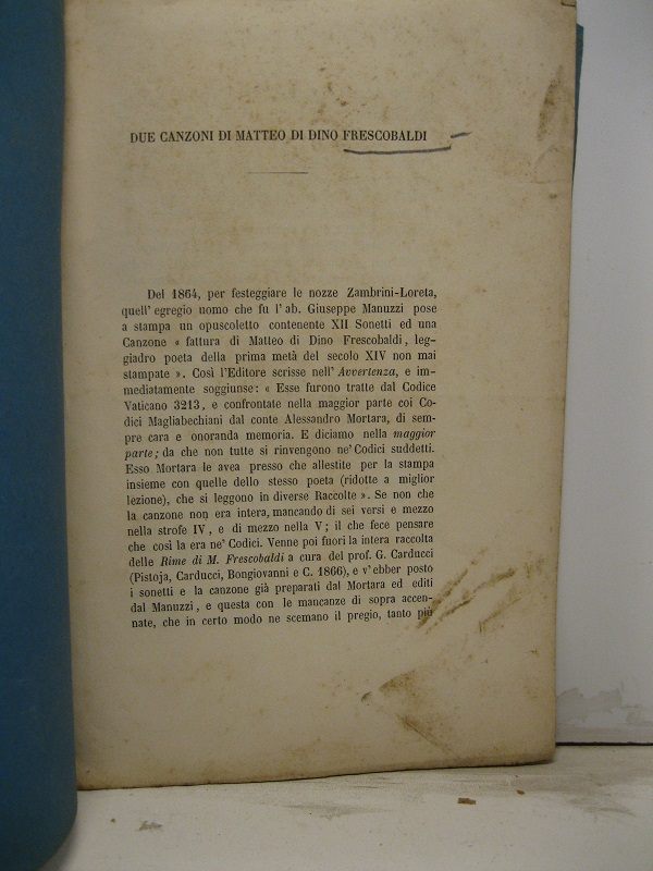 Due canzoni di Matteo di Dino Frescobaldi