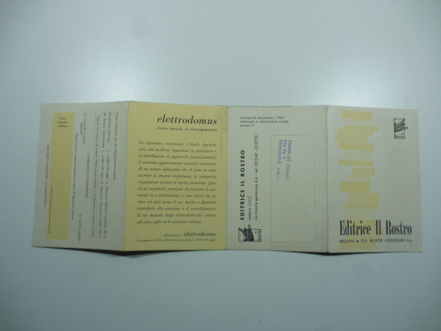 Editrice Il Rostro. Cartolina pubblicitaria propaganda abbonamenti 1965