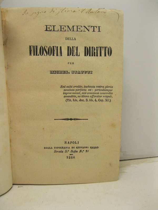 Elementi di filosofia del diritto.