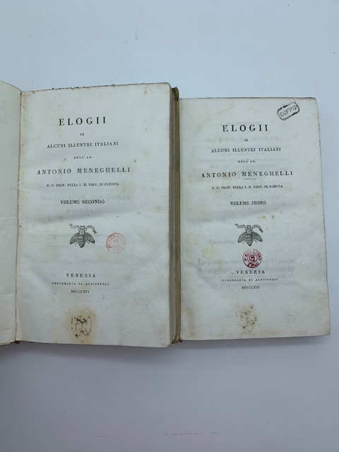 Elogii di alcuni illustri italiani dell'ab. Antonio Meneghelli . Volume …