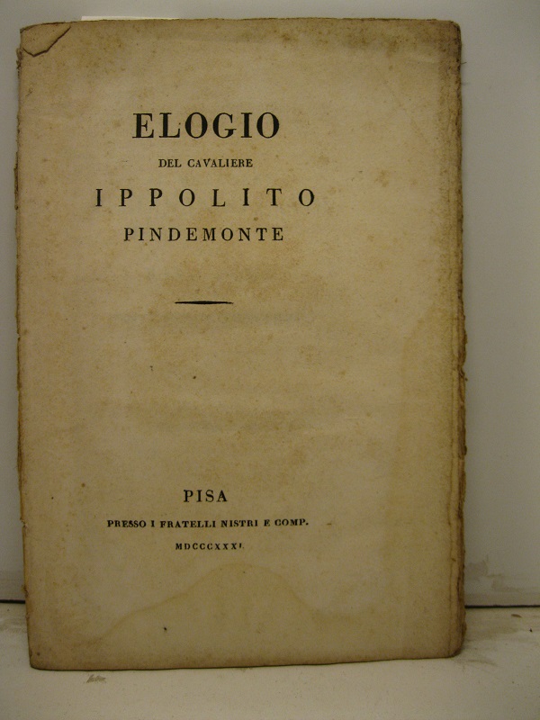 Elogio del cavaliere Ippolito Pindemonte