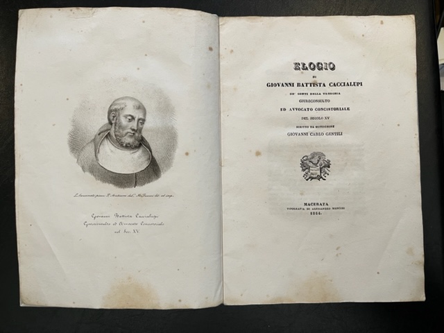 Elogio di Giovanni Battista Caccialupi de' Conti della Truschia, giureconsulto …