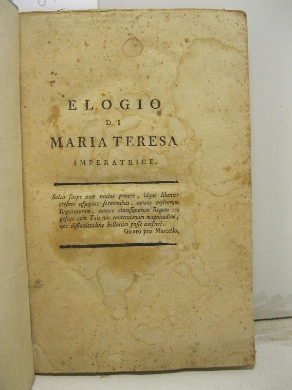 Elogio di Maria Teresa imperatrice