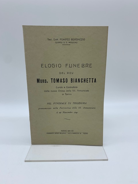 Elogio funebre del Rec. Mons. Tomaso Bianchetta curatore e costruttore …