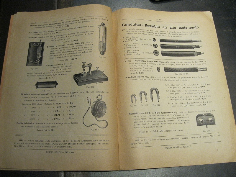 Emilio Resti. Materiale scientifico. Accessori per installazioni elettriche e costruzioni …