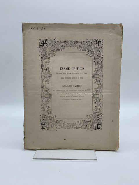 Esame critico di cio' che l'Arago ebbe scritto sulle invenzioni, …