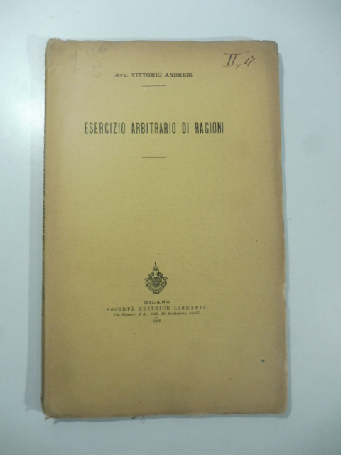 Esercizio arbitrario di ragioni