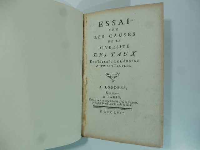 Essai sur les causes de la diversite' des taux de …