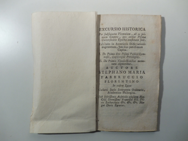 Excursio historica per subsequens Vicennium ab eo primum tempore quo …