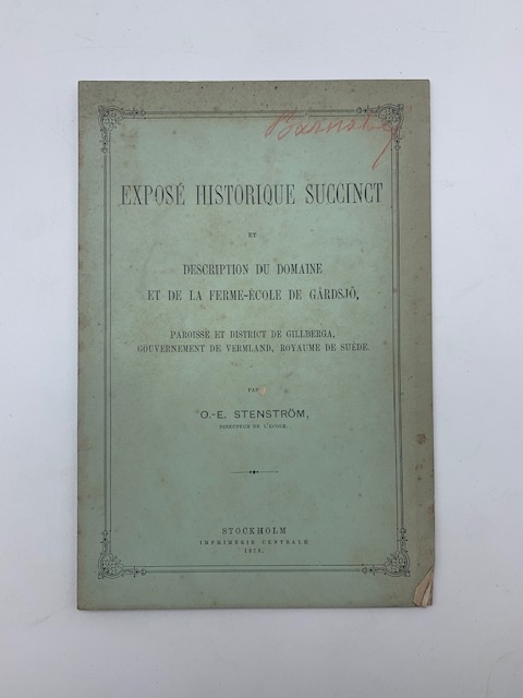 Expose' historique succinct et description du domaine et de la …