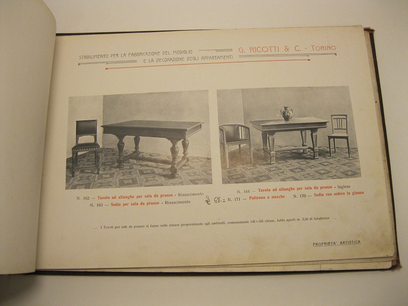 Fabbrica di mobili e tappezzerie di stoffe. G. Ricotti & …