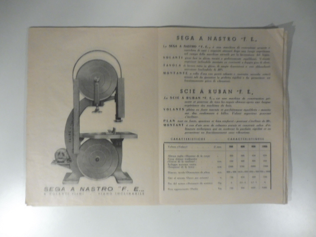 Faure, Pinasca (Torino). 4 fogli pubblicitari di macchine prodotte dalle …