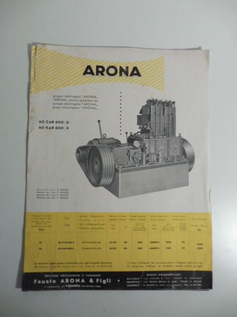 Fausto Arona & Figli. Officine meccaniche e fonderie