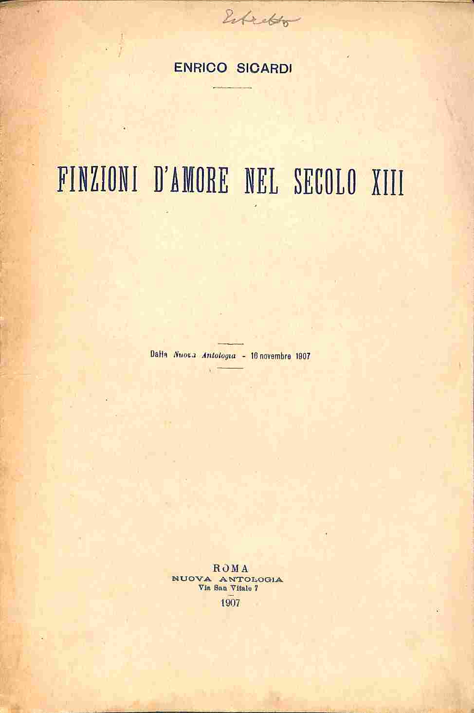 Finzioni d'amore nel secolo XIII